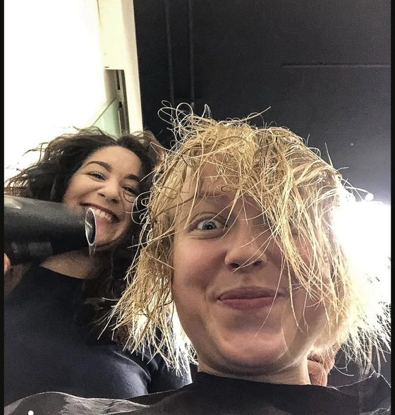 Raw phone photo from a salon day